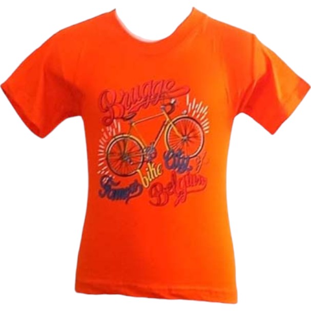 T-Shirt Kids Brugge Famous Bike Orange