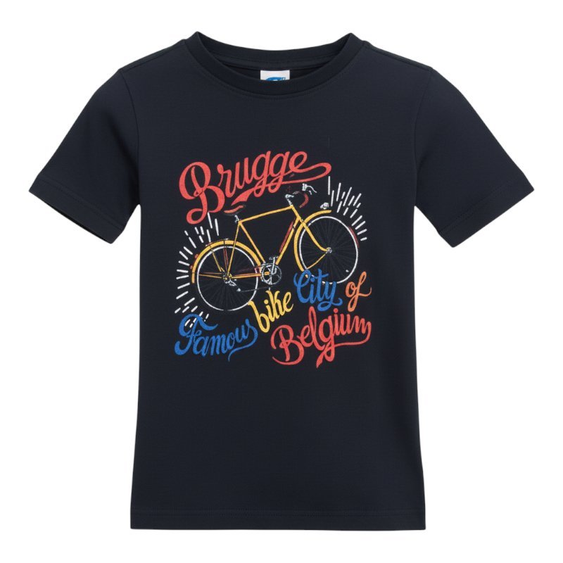 T-shirt kind Brugge famous bike navy  9-10
