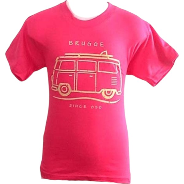 T-Shirt Kids Brugge Surf Fuchia