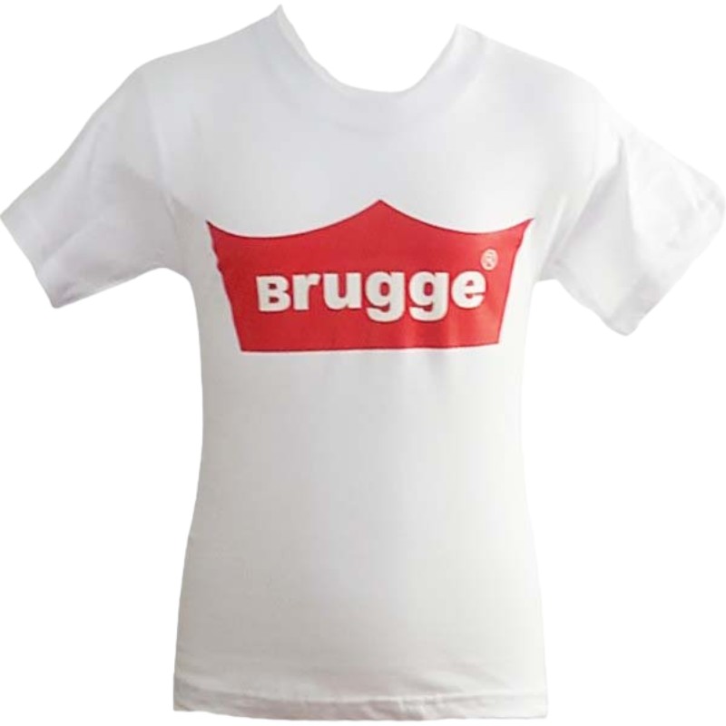 T-Shirt Kids Brugge Red Crown White