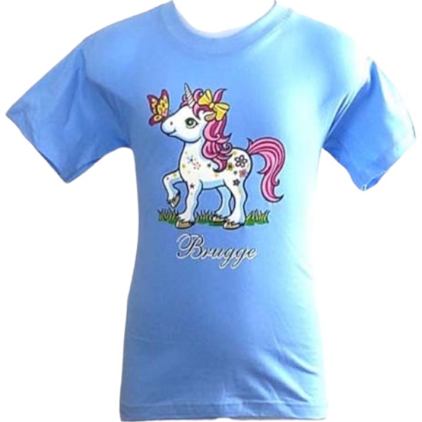 T-Shirt Kids Brugge Unicorn Sky Blue