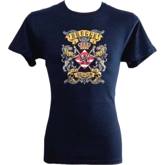 T-Shirt Adults Brugge Shield Navy