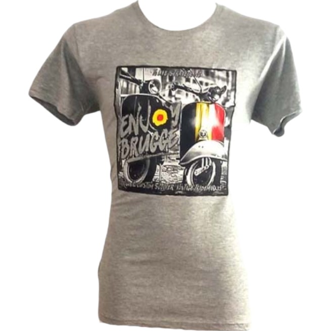 T-Shirt Adults Brugge Vespa Grey