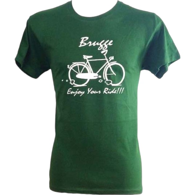 T-shirt adults Brugge ride bottle green L