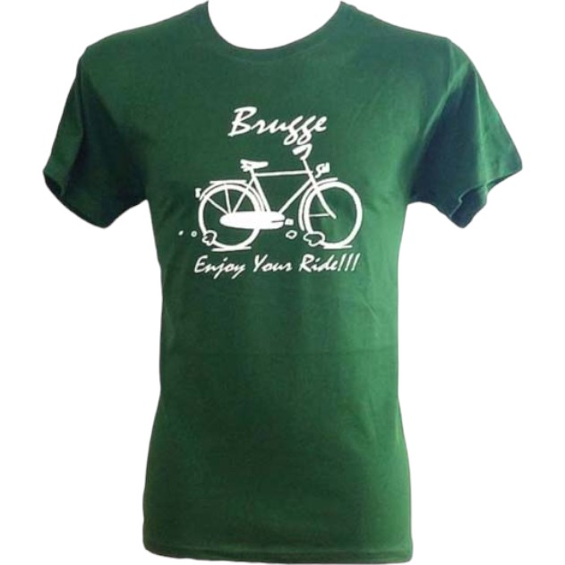 T-Shirt Adults Brugge Ride Bottle Green