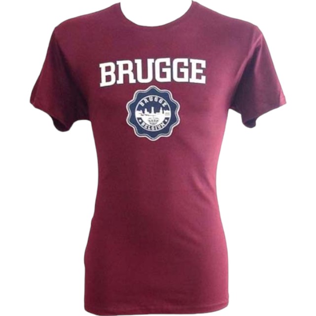 T-Shirt Adults Brugge Fl Burgundy