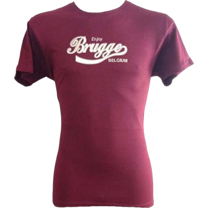 T-Shirt Adults Brugge Enjoy Burgundy