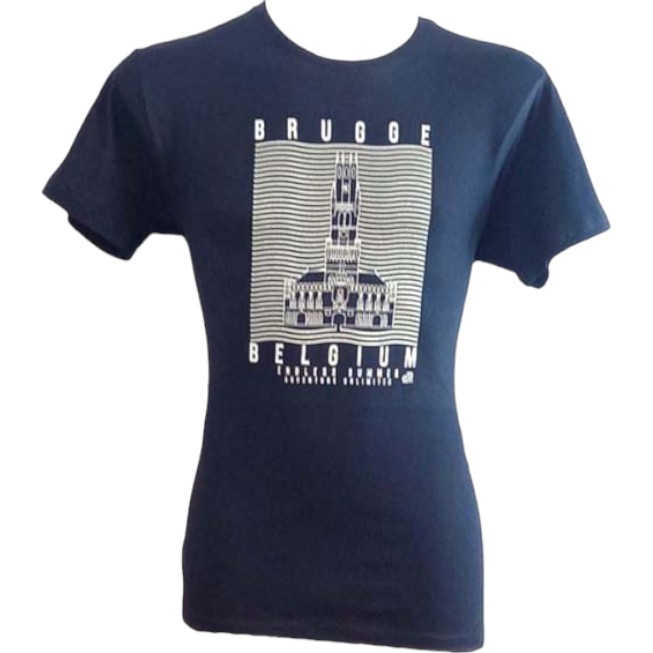 T-shirt adults Brugge summertime navy L