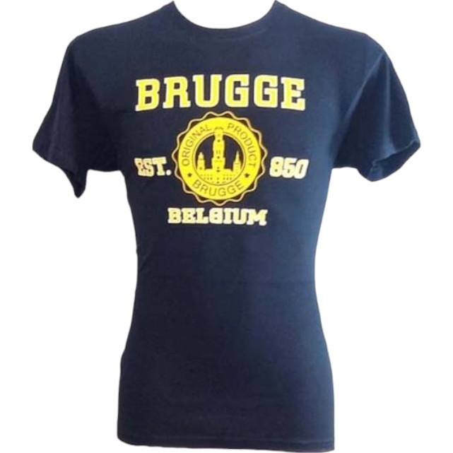 T-shirt adults Brugge yellow navy L