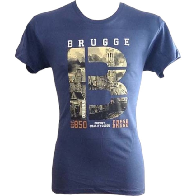 T-Shirt Adults Brugge "B" Denim
