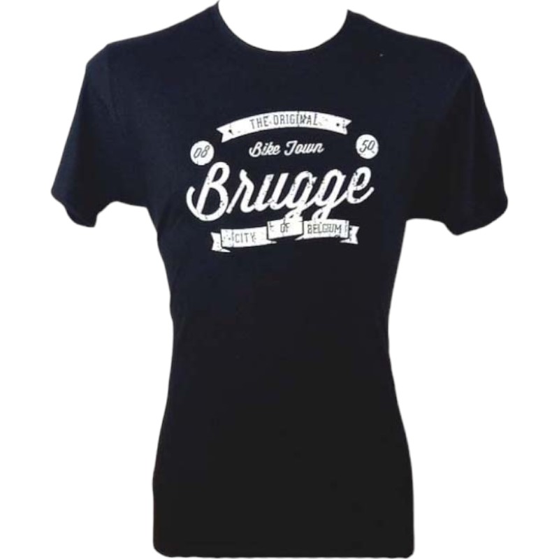T-Shirt Adults Brugge Bike Town Black