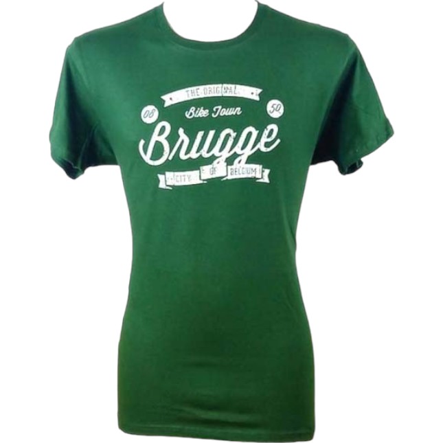 T-Shirt Adults Brugge Bike Town Green