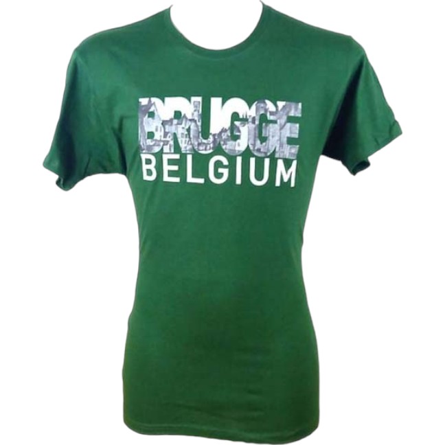 T-shirt adults Brugge panorama green L