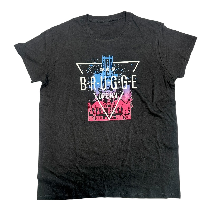T-Sh Brugge blauwe driehoek zwart S