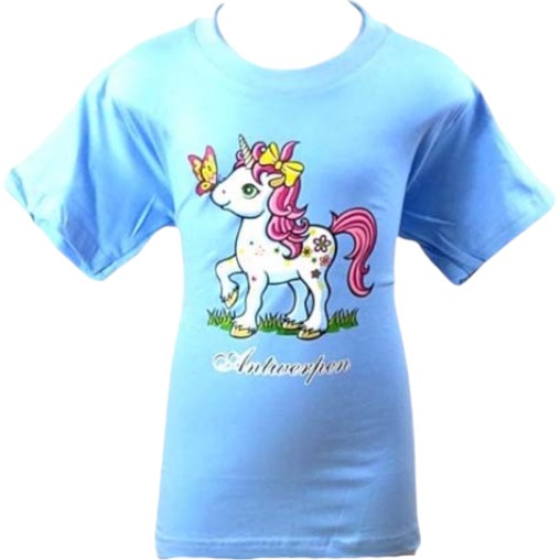 T-Shirt Kids Antwerpen Unicorn Sky Blue