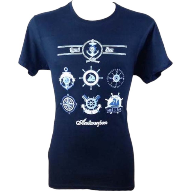 T-shirt adults Antwerpen land and sea navy L