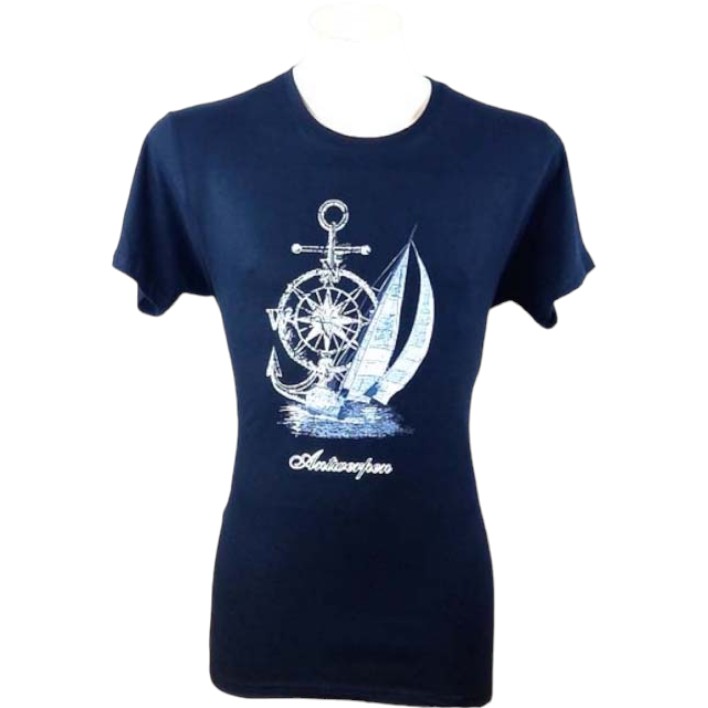 T-Shirt Adults Antwerpen Sailing boat Navy