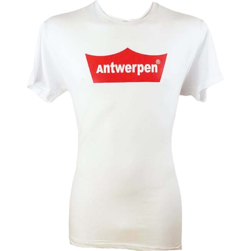 T-Shirt Adults Antwerpen Red Crown White