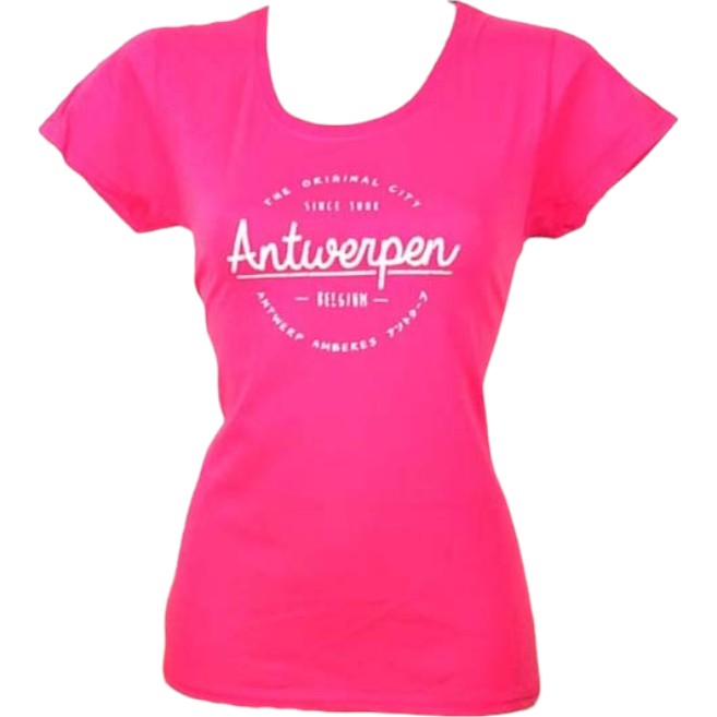 T-Shirt Ladies Antwerpen Original Fuchia