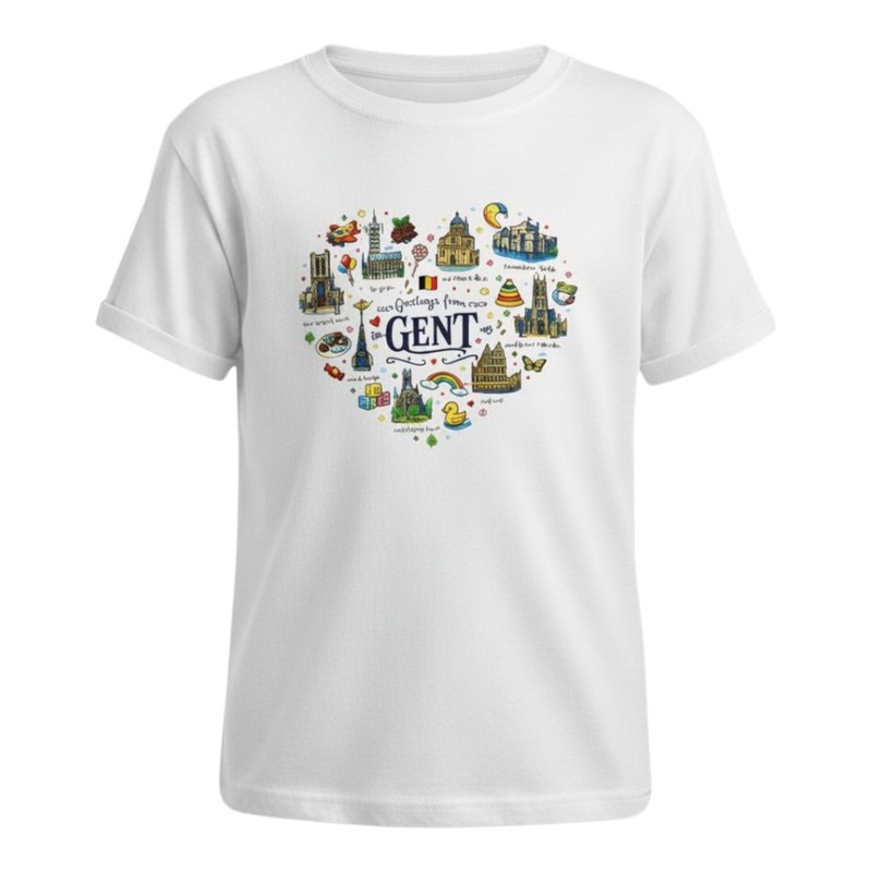 T-Sh kind Gent hart wit