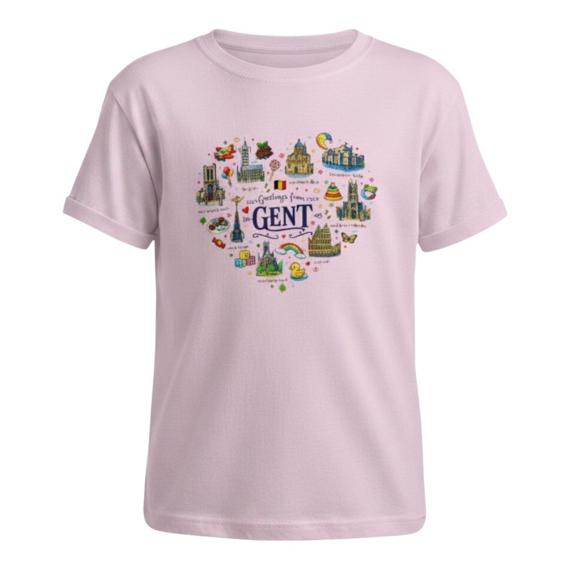 T-Sh kind Gent hart roze