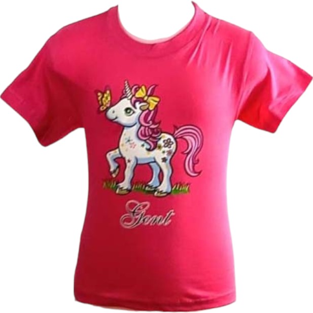 T-Shirt Kids Gent Unicorn Fuchia