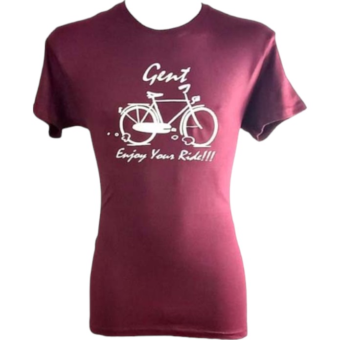 T-shirt adults Gent ride burgundy L