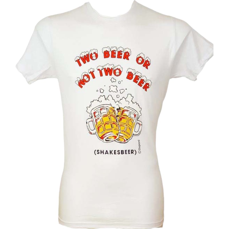 T-shirt two beer or not… white L