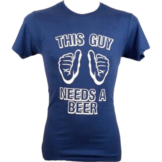 T-shirt needs a beer denim L