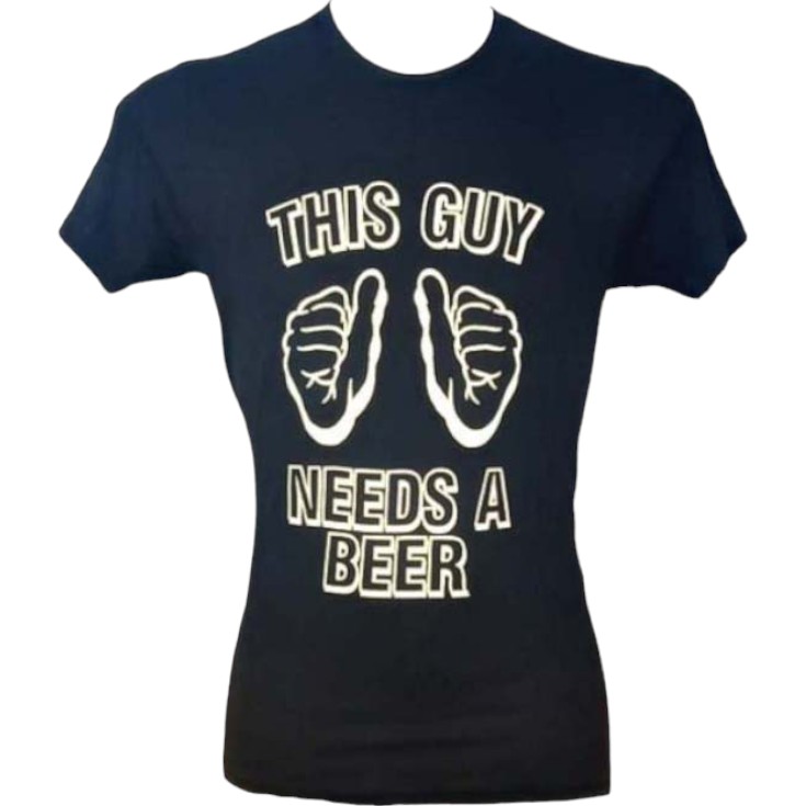 T-shirt needs a beer black L