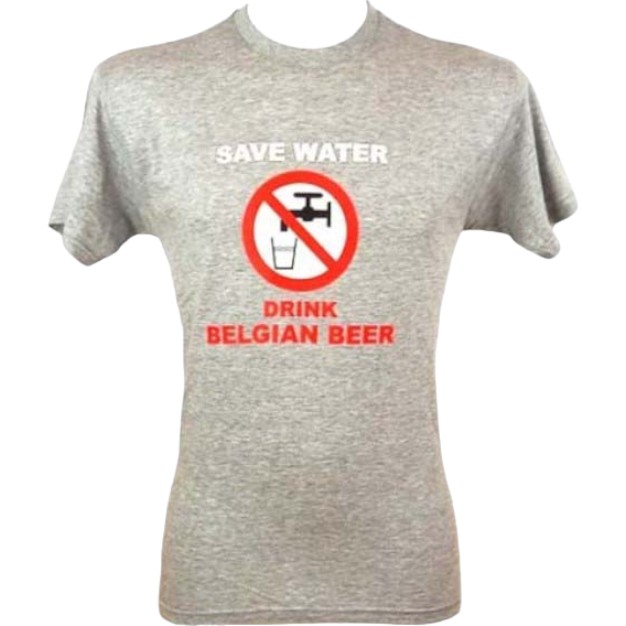 T-shirt save water grey L