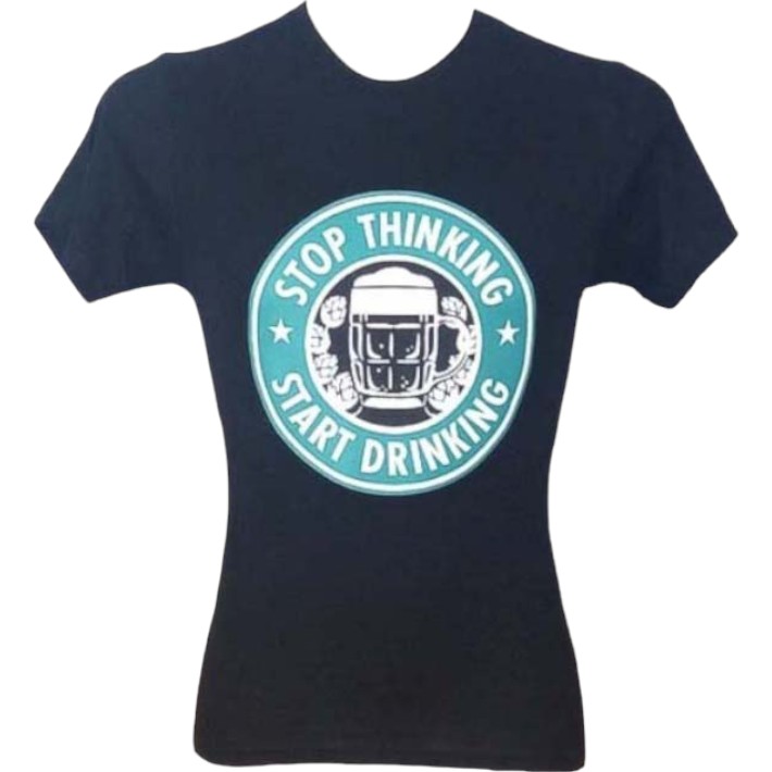 T-shirt stop thinking black S